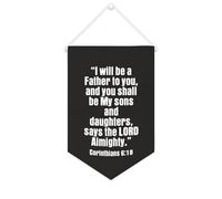 Striscione in tela con scritta in inglese "I Will Be A Father to You" e You Shall Be My Sons And Daughters, da appendere alla parete, per soggiorno, camera da letto, ufficio, regali di vacanza