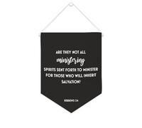 Striscione in tela con scritta in lingua inglese "Are They Not All Ministering Spirits Sent Forth to Minister for Those", 25,4 x 30,5 cm, motivazionale da appendere alla parete, decorazione da parete