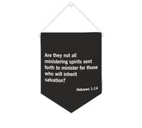 Striscione in tela con scritta in lingua inglese "Are They Not All Ministering Spirits Sent Forth to Minister for Those", 25,4 x 30,5 cm, motivazionale da appendere alla parete, decorazione da parete
