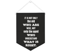 Striscione in tela con scritta in lingua inglese "It Is Not Only The Old Who Are Wise", da appendere alla parete, decorazione per la casa, per soggiorno, camera da letto, ufficio, regali per le