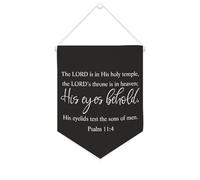 Striscione in tela con scritta in lingua inglese "The LORD is in his Holy Temple,the LORD's Throne Is in Heaven", da appendere alla parete, per soggiorno, camera da letto, ufficio, regali di vacanza