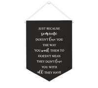 Striscione in tela con scritta "Just Because Someone Don't Love You The Way", 30,5 x 40,6 cm, motivazionale, da appendere alla parete, decorazione per camera da letto, cameretta dei bambini