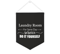 Striscione in tela con scritta "Laundry Room For Same Day Service Do It Yourself", da appendere alla parete, decorazione per la casa, per soggiorno, camera da letto, ufficio, regali per vacanze, 30,5