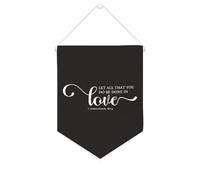 Striscione in tela con scritta "Let All That You Do Be Done in Love", 25,4 x 30,5 cm, motivazionale, da appendere alla parete, decorazione da parete per camera da letto, cameretta dei bambini