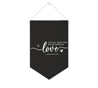 Striscione in tela con scritta "Let All That You Do Be Done in Love", 25,4 x 38,1 cm, motivazionale, da appendere alla parete, decorazione da parete per camera da letto, cameretta dei bambini
