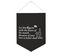 Striscione in tela con scritta "Let Him Kiss Me with The Kisses of His Mouth, 30,5 x 40,6 cm, motivazionale, da appendere alla parete, decorazione da parete per camera da letto, cameretta dei bambini