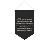 Striscione in tela con scritta "Love Is An Act of Endless Forgiveness A Tener", da appendere alla parete, decorazione per la casa, per soggiorno, camera da letto, ufficio, regali per vacanze, 25,4 x