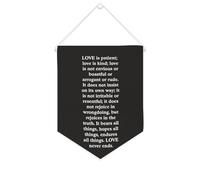 Striscione in tela con scritta "Love Is Love Is Patient Love Is Kind", da appendere alla parete, decorazione per la casa, per soggiorno, camera da letto, ufficio, regali per vacanze, 25,4 x 30,5 cm