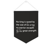 Striscione in tela con scritta "No King Is Saved by The Size of Canvas", 30,5 x 40,6 cm, motivazionale, da appendere alla parete, decorazione decorativa per camera da letto, cameretta dei bambini