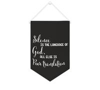 Striscione in tela con scritta "Silence is the Language of God, All Else Is Poor Translation", da appendere alla parete, da appendere alla parete, decorazione per casa, soggiorno, camera da letto