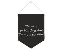 Striscione in tela con scritta "There are Far, Far Better Things Ahead Than Any We Leave behind Inspirational Wall Hanging Flag Banner Wall Home Decorative Artwork for Living Room Room Office Holiday