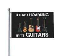 Striscione It Is Not Hoarding If It'S Guitars Doppia Faccia Bandiera Pace Con 2 Occhielli Striscione Da Giardino Per Parete Decorazioni Strada 3X5 Ft