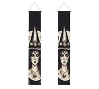 Striscione magico per portico con stampa di stregoneria bohémien, striscione per esterni, decorazioni per il Ringraziamento, per tutte le celebrazioni