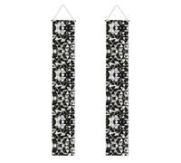 Striscione moderno per portico con stampa a triangolo nero bianco oro per il Ringraziamento, striscioni per interni per porta d'ingresso, per tutte le celebrazioni