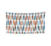 Striscione moderno retrò di metà secolo con forme a goccia stampa per feste per raduni festival decorazione resistente ai raggi UV adatta per Halloween Bar spazi soggiorno