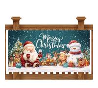 Striscione natalizio per porta del garage - Decorazioni natalizie da 13x6 piedi, striscione natalizio per esterni, tessuto in poliestere 100d | Buon Natale Garage doppio garages Porta pe feste Por