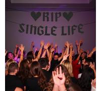 Striscione nero pre-assemblato "Addio al celibato" - Nessun fai-da-te richiesto, Decorazioni per addio al nubilato, Forniture per la festa "Finché morte non ci separi", Uso multiuso per ingresso e gia