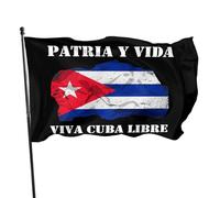 Striscione Patria Y Viva Cuba Libre Distressed 90x150cm
