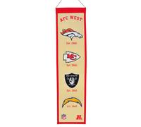 Striscione Patrimonio In Lana 8"x32" AFC WEST