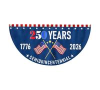 Striscione per 250° compleanno, 45 x 90 cm, bandiera per il 250° compleanno, decorazione a forma di ventaglio, striscioni personalizzati per compleanni, bandiera personalizzata e vinile