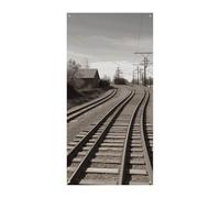 Striscione per copertura della porta del binario del treno 90x180 cm banner per feste cartello di benvenuto stagionale decorazione verticale porta appeso per portico ingresso decorazione giardino