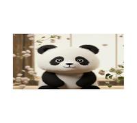 Striscione per eventi, carino panda bianco con stampa durevole banner per festival riutilizzabile decorazione per feste perfetto per feste, riunioni aziendali e celebrazioni