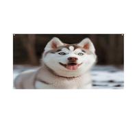 Striscione per eventi, con stampa di cane Husky piccante durevole banner per festival riutilizzabile decorazione per feste perfetto per feste, riunioni aziendali e celebrazioni