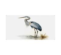 Striscione per eventi, stampa airone a becco lungo, resistente, riutilizzabile, decorazione per feste, perfetta per feste, riunioni aziendali e celebrazioni