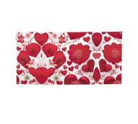 Striscione per festa di San Valentino, con cuori rossi e fiori, decorazioni per tutte le occasioni, per il Ringraziamento, feste di compleanno e molto altro ancora