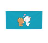 Striscione per feste con orsetto bianco, decorazioni per tutte le occasioni, per il Ringraziamento, feste di compleanno e molto altro ancora