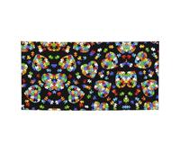 Striscione per feste con stampa a forma di cuore per la consapevolezza dell'autismo, striscione per tutti gli eventi, bandiere luminose per compleanno, Ringraziamento e molto altro ancora