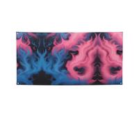 Striscione per feste con stampa a fuoco blu e rosso, decorazioni per tutte le occasioni, per il Ringraziamento, feste di compleanno e molto altro ancora