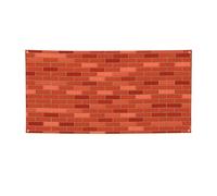 Striscione per feste con stampa a muro di mattoni rossi, decorazioni per tutte le occasioni, per il Ringraziamento, feste di compleanno e molto altro ancora