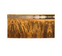 Striscione per feste con stampa campo di grano, striscione per tutti gli eventi, bandiere luminose per compleanno, Ringraziamento e altro ancora