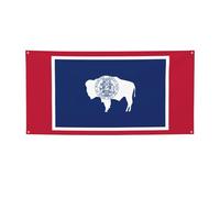 Striscione per feste con stampa della bandiera del Wyoming, striscione per tutti gli eventi, bandiere luminose per compleanno, Ringraziamento e molto altro ancora