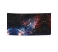 Striscione per feste con stampa della galassia della Via Lattea, per tutti gli eventi, bandiere luminose per compleanno, Ringraziamento e altro ancora