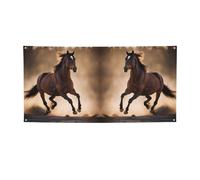 Striscione per feste con stampa di cavalli che corrono, decorazioni per tutte le occasioni, per il Ringraziamento, feste di compleanno e molto altro ancora