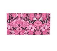 Striscione per feste con stampa di farfalle rosse, senza cuciture, decorazioni per tutte le occasioni, per il Ringraziamento, feste di compleanno e molto altro ancora