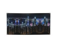 Striscione per feste con stampa di Hong Kong, decorazione per tutte le occasioni, per il Ringraziamento, feste di compleanno e molto altro ancora