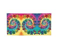 Striscione per feste con stampa di orso del Ringraziamento danzante, striscione per tutti gli eventi, bandiere luminose per compleanno, Ringraziamento e molto altro ancora