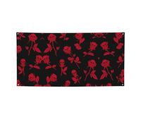 Striscione per feste con stampa di teschi e rose, decorazioni per tutte le occasioni, per il Ringraziamento, feste di compleanno e molto altro ancora