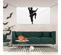 Striscione per feste con stampa di uomini karate, decorazioni per tutte le occasioni, per il Ringraziamento, feste di compleanno e molto altro ancora