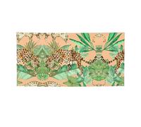 Striscione per feste con stampa leopardata e foglie di palma, decorazioni per tutte le occasioni, per il Ringraziamento, feste di compleanno e molto altro ancora