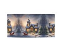 Striscione per feste con stampa Merry Christmas, decorazioni per tutte le occasioni, per il Ringraziamento, feste di compleanno e molto altro ancora