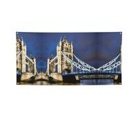 Striscione per feste con stampa Tower Bridge in Londra, decorazioni per tutte le occasioni, per il Ringraziamento, feste di compleanno e molto altro ancora