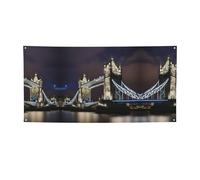 Striscione per feste con stampa Tower Bridge in Londra, decorazioni per tutte le occasioni, per il Ringraziamento, feste di compleanno e molto altro ancora