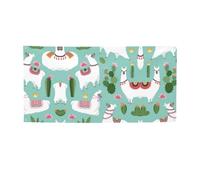 Striscione per feste con stampa tropicale di lama, alpaca, cactus, fiori, striscione per tutti gli eventi, bandiere luminose per compleanno, Ringraziamento e molto altro ancora