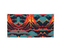 Striscione per feste con stampa vulcano, sfondo decorativo per feste di compleanno, Capodanno, Natale.