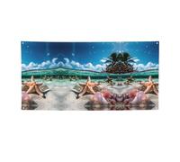 Striscione per feste con stelle marine e corallo sulla spiaggia, decorazioni per tutte le occasioni, per il Ringraziamento, feste di compleanno e molto altro ancora