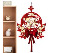 Striscione per festival di primavera, coppie da appendere per Capodanno lunare, set di nappe decorative con motivi vivaci, decorazione da parete leggera per le festività vietnamite, ornamento